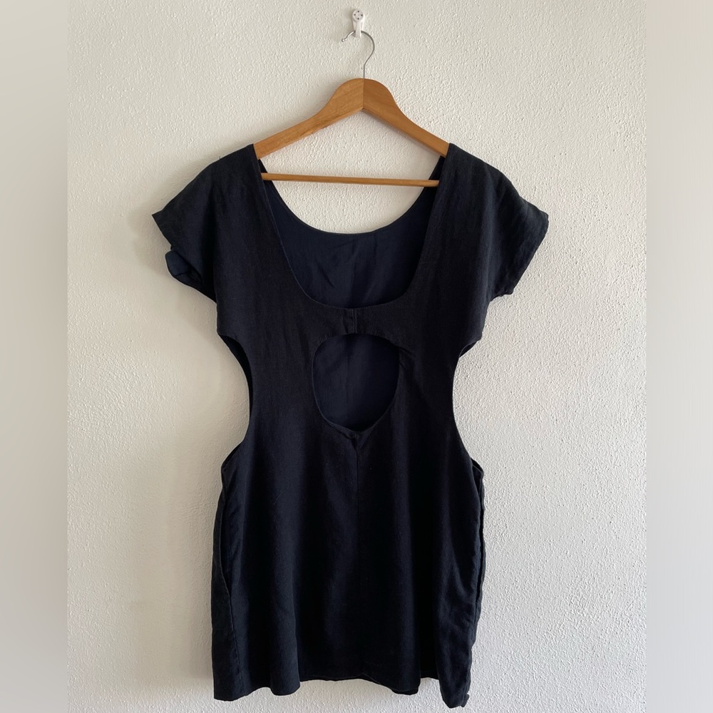 Odyssey Dress linen cut outs